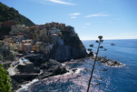 Italien, sehr spezielles, sehenswertes Cinque Terre, Manarola, hier mit Agave Jahrhundertblüte