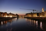 Italien, abendlicher Blick auf Florenz - per Rad am Arno entlang - tolles Erlebnis