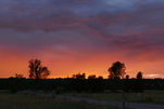 Sonnenuntergang mit Wetterfront