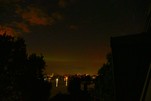 Ein grünes Polarlicht - Farbband leuchtet hier am Himmel, Erkner, 10.10.26